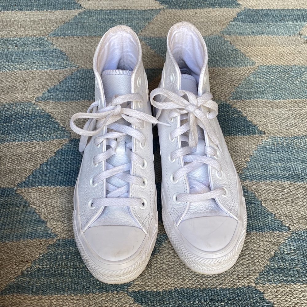 White leather Chuck Taylors